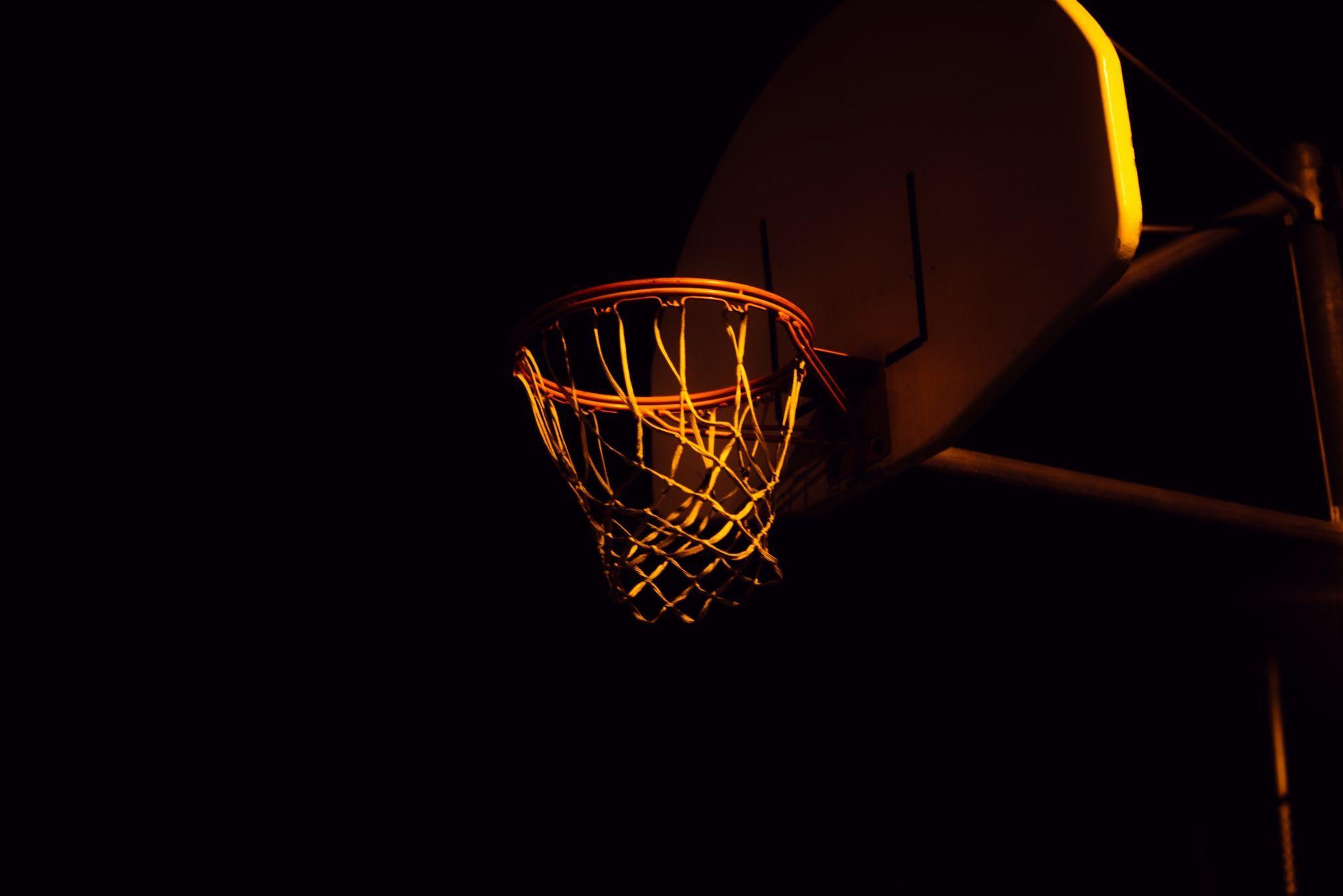 A Basketball Ring in the Dark